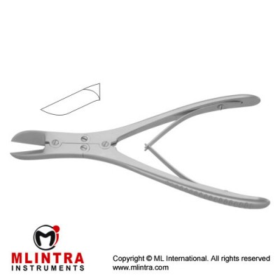 Ruskin-Liston Bone Cutting Forcep Curved - Compound Action Stainless Steel, 18 cm - 7" Ruskin-Liston Bone Cutting Forcep Curved - Compound Action Stainless Steel, 18 cm - 7"